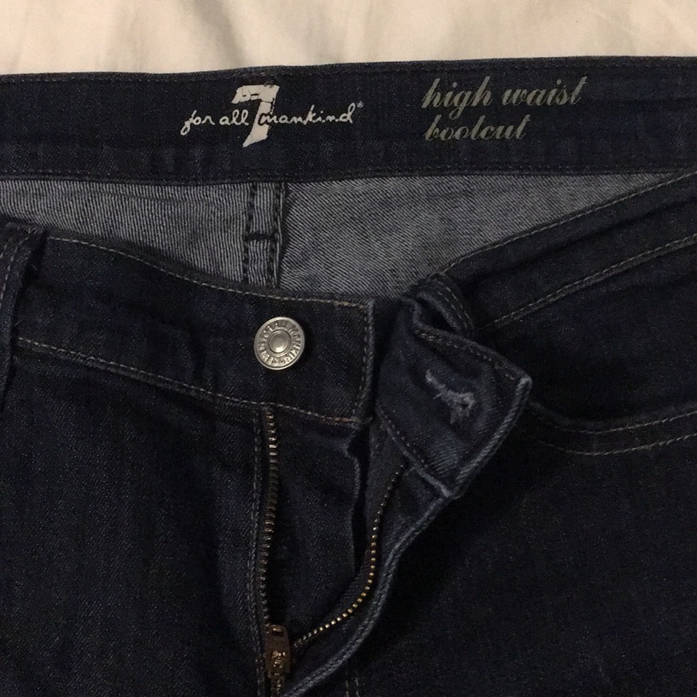 7 for All Mankind dark blue high waist bootcut 31